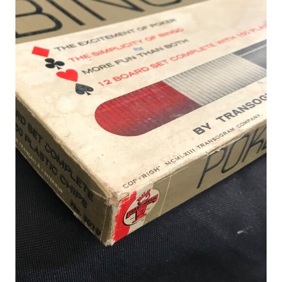 Vintage Transogram Poker Bingo Game Complete Set With Boards & Chips 1963 - Picture 5 of 9